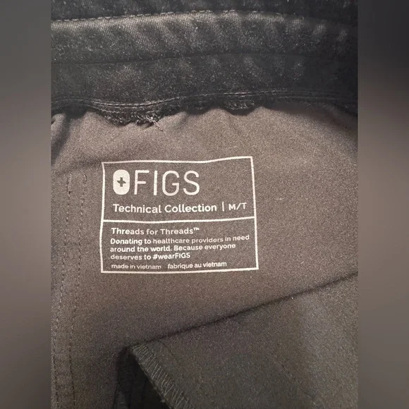 Figs Yola Skinny Scrub Pant 2.0 Size Medium/Tall Black Nurse Medical - Picture 5 of 11